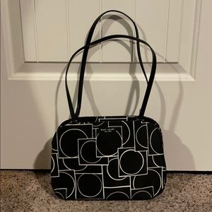Kate Spade Black and White Geometric Handbag Purse